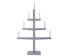 Star, Candelabro Decorativo a 7 luci, in Legno di Quercia