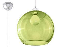 Sollux Lighting Ball - Lampadario a sospensione in vetro, colore: Verde cromato