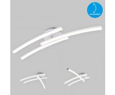 Briloner Leuchten Plafoniera a LED, Lampada da soffitto a 3 lampadine, orientabile, 6 Watt, 480 Lumen, 3000 Kelvin, Color Alluminio, 565x120x105mm 6 W