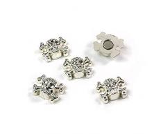 Trendform - Set di Calamite da Ufficio assortite, 3,5 x 15,5 x 1 cm, Colore: Argento