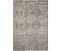 benuta Tappeto Diamond Chess Taupe 140 x 200 cm, Tappeto Moderno per Salotto e Camera da Letto