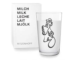 RITZENHOFF - Bicchiere da Latte Next Milk di Mark Andrew Webber, in Cristallo, 250 ml