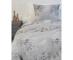 Heckett Lane Biancheria da Letto Frost - 155 x 220 + 80 x 80 cm, Colore Grigio