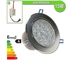 LEDVero - Faretto da incasso a LED 15W bianco caldo a forma ovale, 1 pezzo