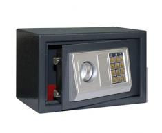 vidaXL 141443 Cassaforte Elettronica da Parete, per Banconote, in Acciaio, Grigio Scuro, Dimensioni Esterne: 31 x 20 x 20 cm (L x P x A)