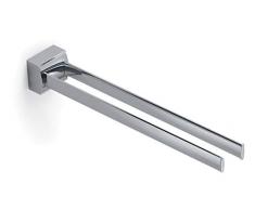 Gedy Kent - Porta Asciugamani Doppio Fisso, in Ottone, Cromato, 35 x 5,5 x 5