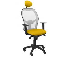 Piqueras Y Crespo (PIQU7) Sedia Jorquera in Rete Grigia Seduta Bali Blu Navy con Testata Fissa Ufficio, Taglia Unica