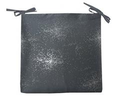 Soleil docre Cuscino per Sedia 40x40x3 cm Strass Grigio