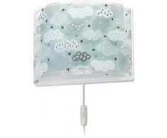 Dalber - Lampada da parete E-27, Nuvole verde, Multicolore, 31 x 14.5 x 22.5