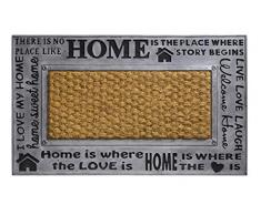 Hamat ZERBINO Kerala in Cocco e Quadro di Gomma Colore Metallo per Interni ed Esterni, 45Â x 75Â cm