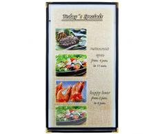 Decor servizio piatti carta, plastica, nero, A3Â Stretta