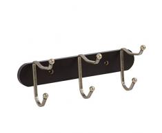 Axentia Appendiabiti da Parete, MDF, Marrone, ca. 29 x 11,3 x 10,7 cm