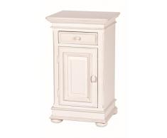 SIT-Möbel Comodino, Legno, Weià Lackiert mit Gebrauchsspuren, 34 x 41 x 70 cm