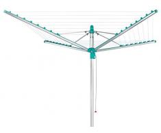 Leifheit 85285 Stendibiancheria a Ombrello Linomatic 400 Easy, Turchese, 16,5 x 16,5 x 215cm