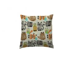 Martina Home MIAU Custodia di Cuscino Decorativa Motivo Moderno, Tessuto, 40Â x 2Â x 40Â cm