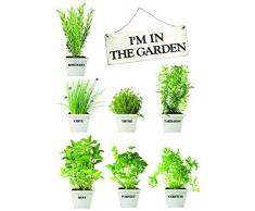 Plage 152756 Adesivi murali - Stickers-in The Garden, Foglio, 48 x 68 cm