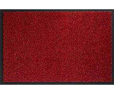 ID MAT 608005 Mirande - Tappeto zerbino in Fibre Nylon e PVC, gommato 80 x 60 x 0,9 cm, Rosso, 60 x 80 cm