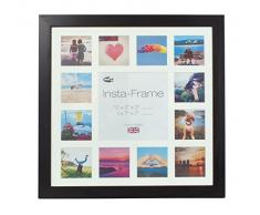 Quadro Inov Agosto 16 x 40.64 cm Instaframe Kayla a Instagram 13 / stampaggio Foto in Bianco a Scacchi con la stuoia e Bordo Bianco, Nero