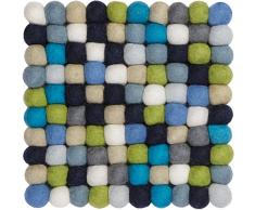 myfelt Fritz Feltro Palle di sottopentola, Quadrato, Lana, Multicolore, 20Â x 20Â cm