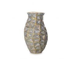EUROCINSA Ref.26398 Vaso di Ceramica Facce, Grigio Antico, 35 Ãx60 cm