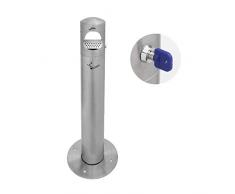 Jofel - Posacenere in Acciaio Inox con piedistallo da 4 l, Satinato