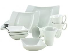 Creatable 13935Â Wing Bianco, Servizio da Tavolo 16Â Pezzi Porcellana Multicolore 36Â x 35Â x 28Â cm