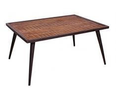 SIT-MÃ¶bel Tavolino Basso, Legno, Natur und Schwarz, 100 x 70 x 50 cm