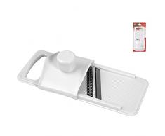 Home 0 Set Affettatore e Grattugia con Salvadita, Bianco, 9x21x5 cm, 2 unitÃ 