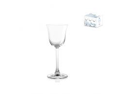 H&H 1185115 Set 6 Vetro Kandy Trasparente Cl15 Calici Vino Arredo Tavola