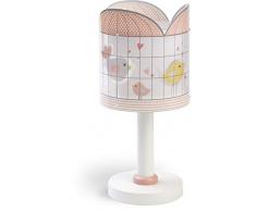 Dalber - Lampada da tavolo E-14, Piccoli uccelli, Multicolore, 15 x 15 x 32.5