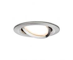 Paulmann 93865Â A + + To A, Lampada da Incasso a Soffitto, In Alluminio, 6.8Â W, Ferro Spazzolato, 8.4 x 84 x 5Â cm