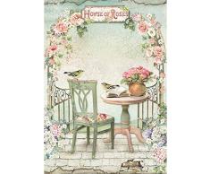 STAMPERIA INTERNATIONAL, KFT Confezione di carta di riso A4 GAZEBO, taglia unica