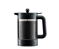 Bodum, caffettiera in plastica Lucida, Colore Nero, Plastica, Nero, 12.5x20x22.7 cm