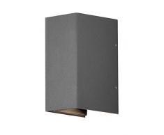 Konstsmide Cremona - Lampada da muro a LED ultrapotente, in alluminio lucidato, angolo di luce regolabile, colore antracite