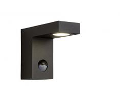 Lucide Texas di IR esterno faretto da parete del LED 1Â X 6Â W 3000Â K IP54, Alluminio, integrato, 6Â W, Nero, 15Â x 6Â x 12Â cm