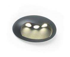 Lutec Eyes Lampada da Esterno a LED Integrato 9 W, Grigio Antracite, 12 x 18 cm