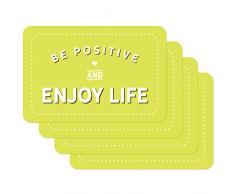 Venilia Enjoy Stampate Tavola, Tovaglietta per Sala da Pranzo, a Prova di Cibo, 4 Pezzi, 30 x 450 cm, 59069, 30 x 45 cm