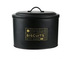 LA BOITE A BT6670 Scatola per biscotti, Metallo, Nero/Oro, 21 x 14 x 17 cm
