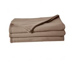 Poyet Motte poleco Coperta in Pile Poliestere Talpa, Poliestere, Grigio, 240 x 220 cm