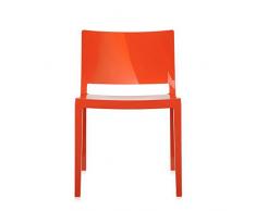 Kartell 4868/02 Lizz Sedia, Arancio, 2 Pezzi