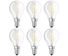Osram Star Classic P Lampada LED, E14, 1.1 W, Trasparente, 6 UnitÃ , a sfera, vetro