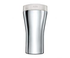 Alessi Caffa Travel Mug, Resina Termoplastica Bianco, Acciaio Inossidabile 18/10, 18 x 9.7 x 10