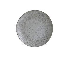 House Doctor Hc0800 - Piatto piano in stile rustico Dia: 27,5 cm, H.: 2,8 cm grigio
