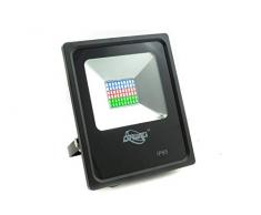 BES 20033 Faro LED, 20 Watt Rgb, Luce SMD, Faretto Slim Esterno