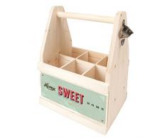 Contento 866658Â Birra Piatto con apribottiglie, Legno, Naturale, 26Â x 17Â x 34Â cm