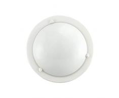 SLID Concept 0150 Plafoniera Tonda Decorativa, Policarbonato, Bianco