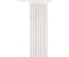 Löscher-Tirol 002211 000 SS HB tenda con passanti in Voile ricamata con 8 passanti e nastro universale, 140 x 245 cm, uni, gommini antiscivolo