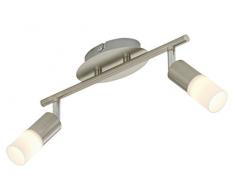 Briloner Leuchten Plafoniera con Faretti LED Integrata, 5 W, Satinati, 27.5. x 8 x 10 cm