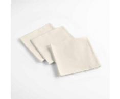 Douceur dIntÃ©rieur - 3 tovaglioli 40 x 40 cm, in Cotone, Tinta Unita, Colore: Albeline Naturale