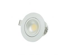 Vivida Alys Faretti Incasso, Tondo, Cob LED Orientabile, 3000 K, 8 W, Bianco